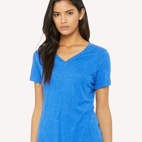 Women's Relaxed Triblend Short Sleeve V-Neck Tee Thumbnail